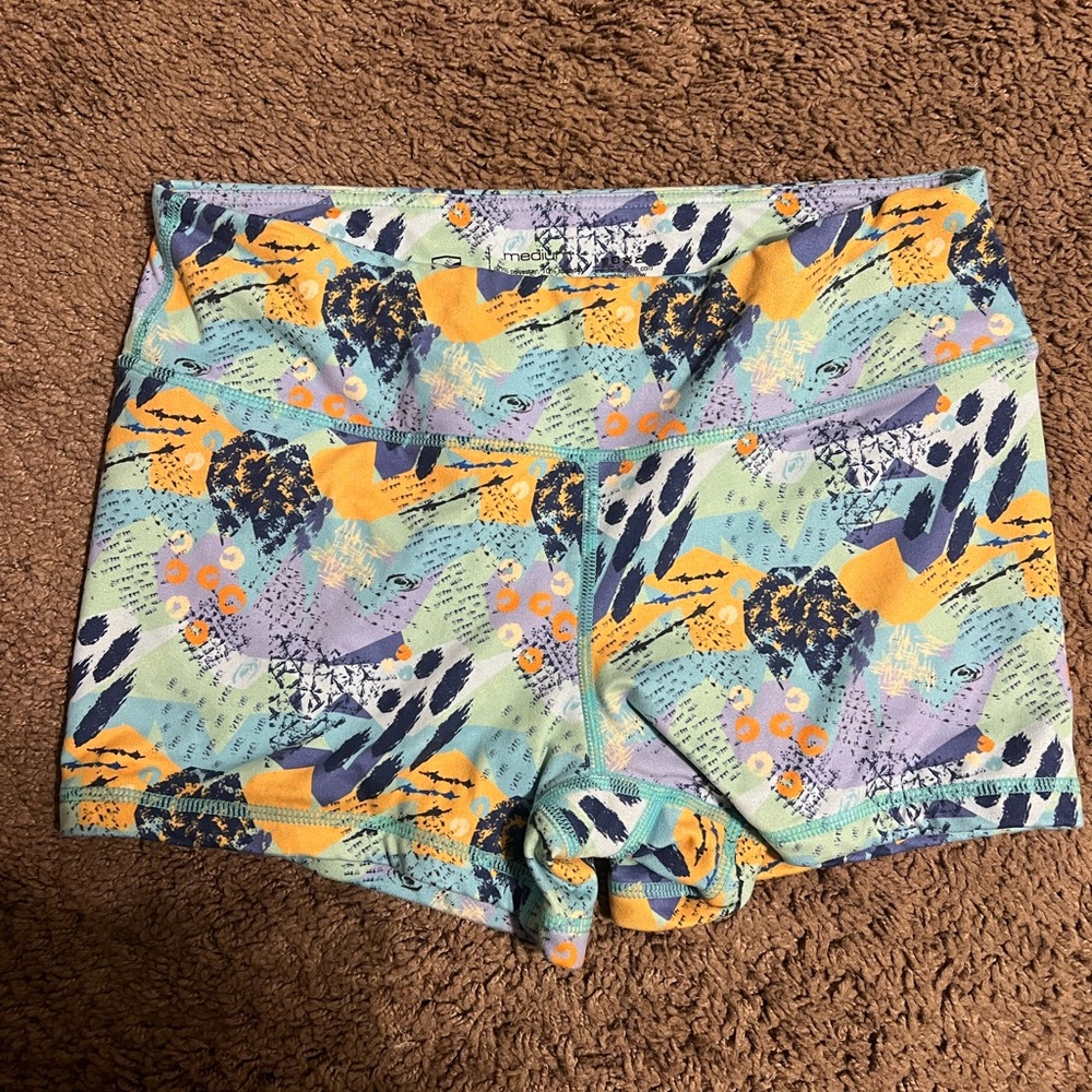 Vibrant Athletic Shorts with Abstract Design